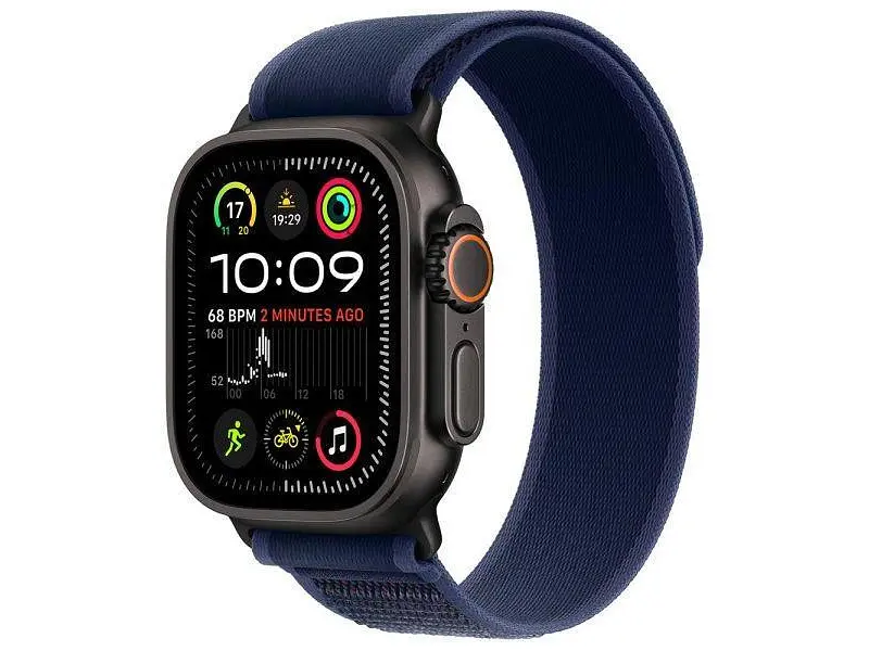 Ремешок Apple Trail Loop Blue - Black Titanium Finish для Watch 44/45/46/49mm - S/M (MYQ73) - фото 3