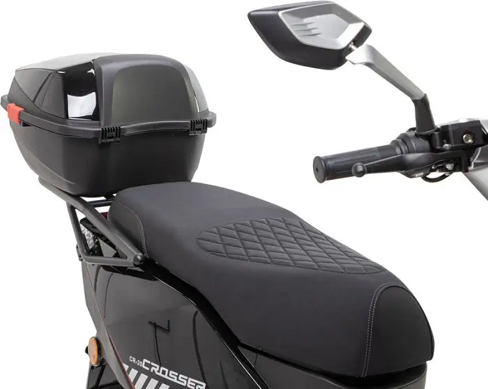 Электроскутер Двухместный Crosser CR20 (2500W, 72V/30Ah) Серый - фото 5
