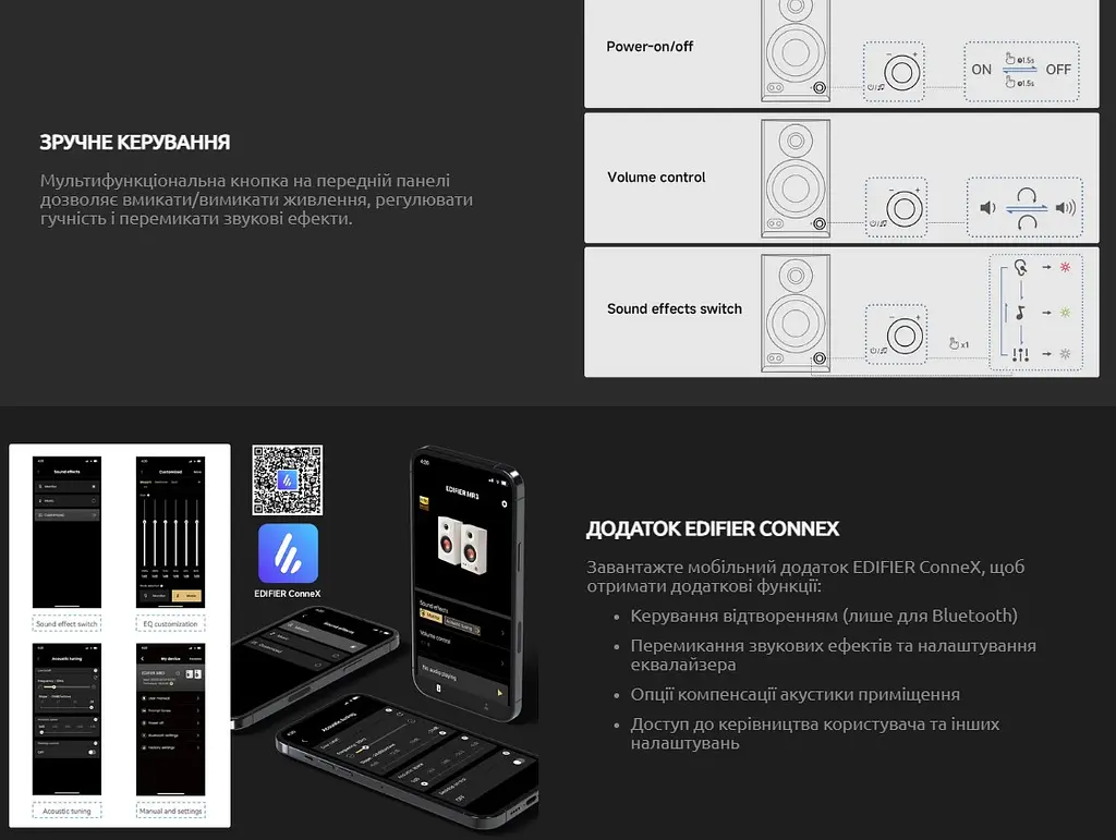 Активні студійні моніторні колонки Edifier MR-3 36W Black Bluetooth Hi-Res Audio - фото 9