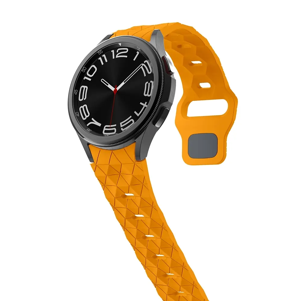 Ремінець силіконовий Samsung Galaxy Watch 4 5 6 7 BeWatch Жовтий (0140311) - фото 5