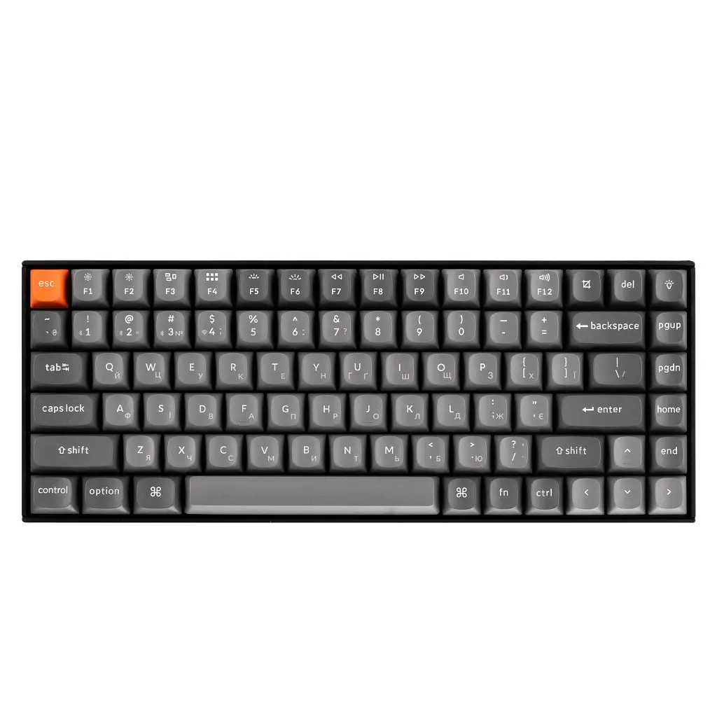 Клавіатура Keychron K2 Max K Super Red Hot-Swap QMK Wireless/Bluetooth/USB-А UA Black (K2M-J1-UA)