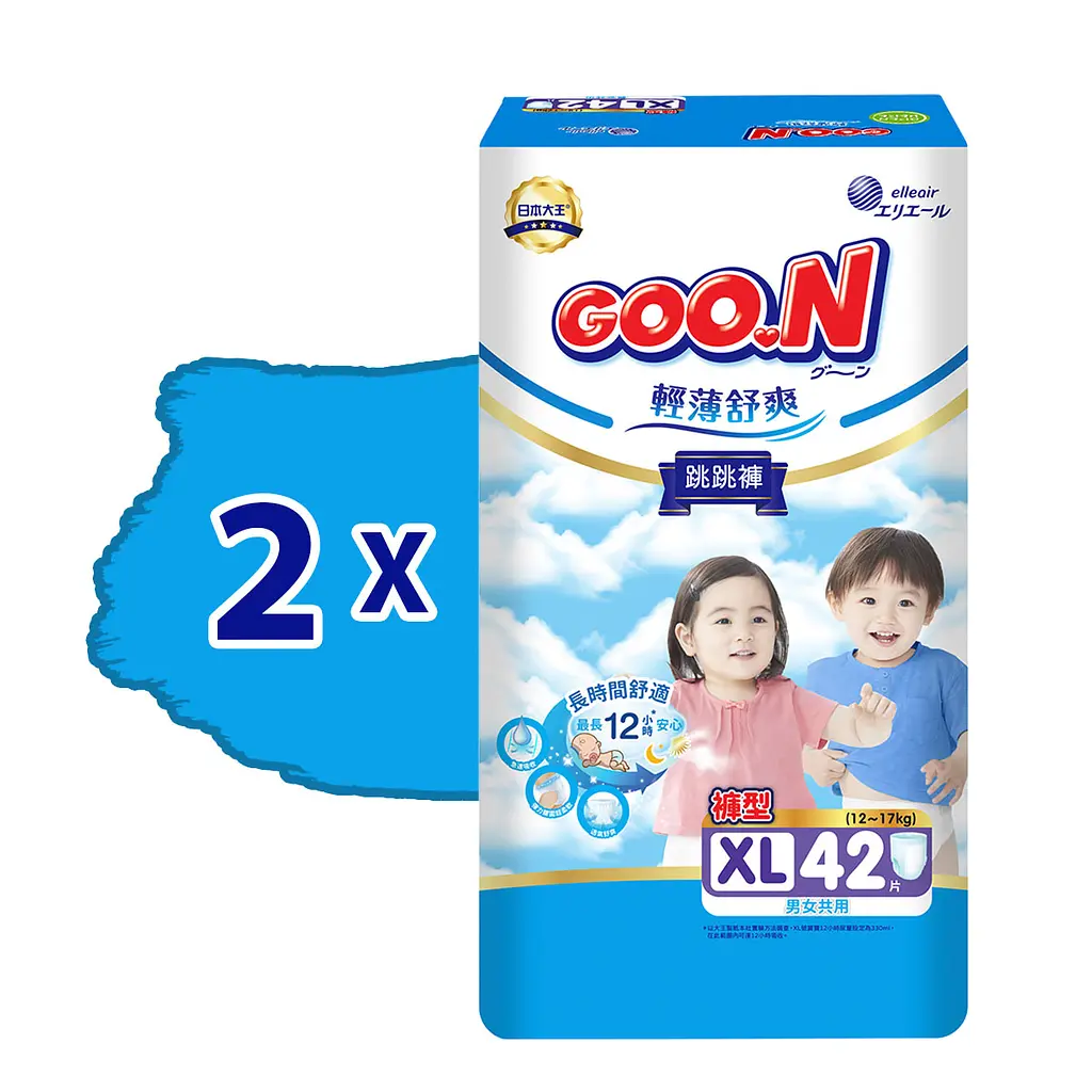 Трусики-підгузки Goo.N Slim & Comfortable (розмір 5(XL), 12-17 кг, 84 шт) (21001093-2) - фото 2