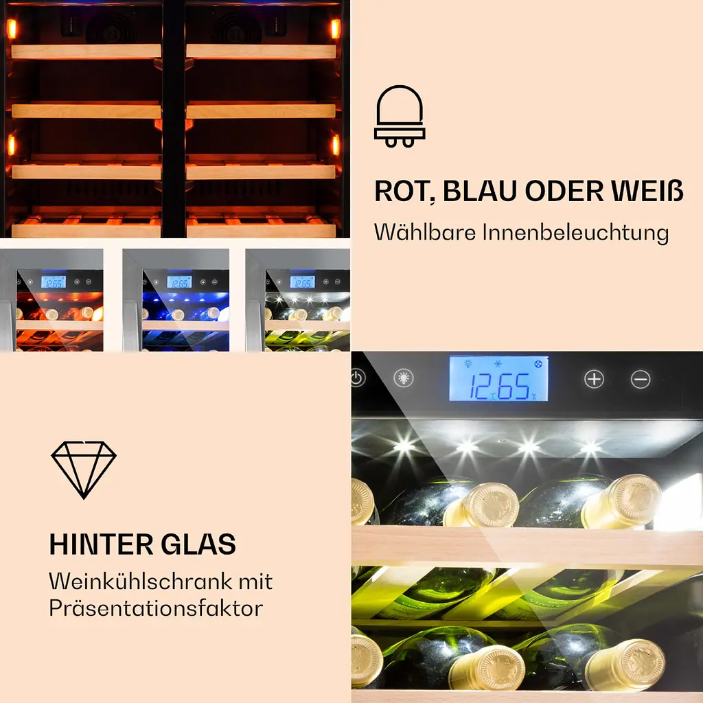 Винный холодильник встроенный Klarstein Vinovilla 42 Twin Duo (10045904) - фото 3