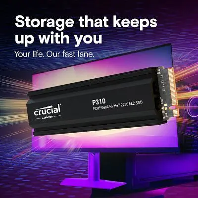 Накопичувач SSD M.2 2280 1TB P310 with heatsink Micron (CT1000P310SSD5) - фото 6