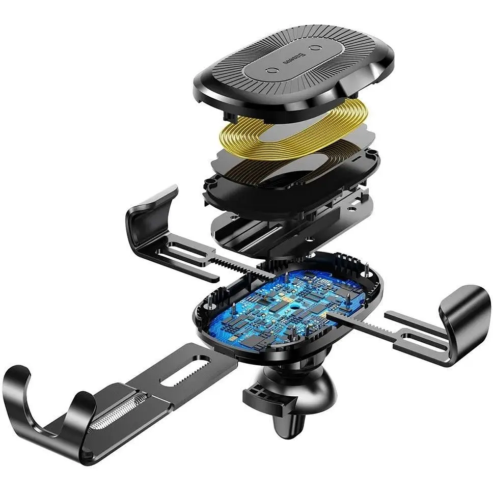 Автодержатель с беспроводной зарядкой Baseus Gravity Car Mount (Air Outlet) 1.67A 10 W WXYL-01 - фото 6