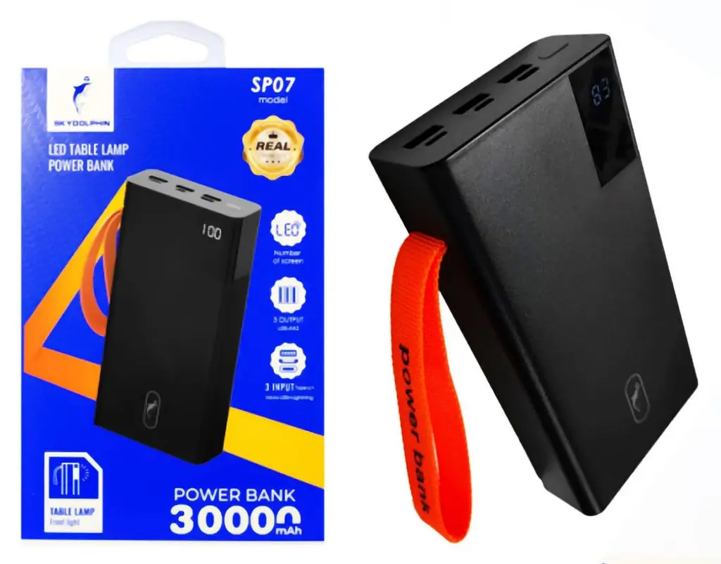 Внешний аккумулятор Sky Dolphin SP07 30000 mAh портативная зарядная батарея - фото 5