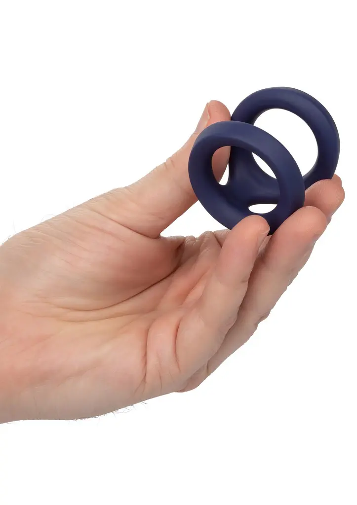 Ерекційне кільце Calexotics Viceroy Dual Ring, 3,2 см (синій) - фото 6