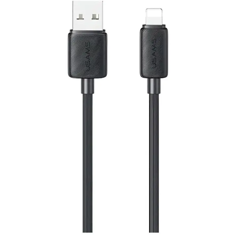 Кабель Usams US-SJ689 USB-A to Lightning 2.4A 1м Black SJ689USB01 (6958444909240)
