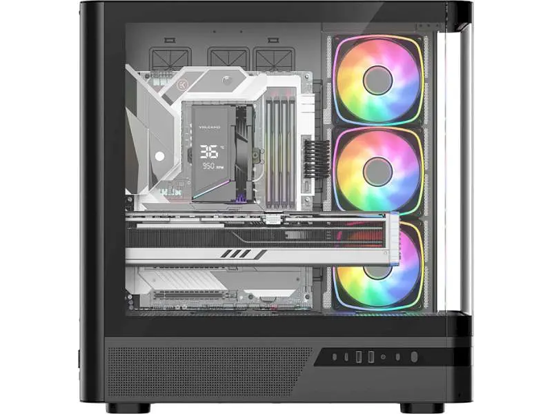Корпус MODECOM VOLCANO AQ200 ARGB MIDI BLACK (MC-A-AQ200-4FA-B) - фото 7