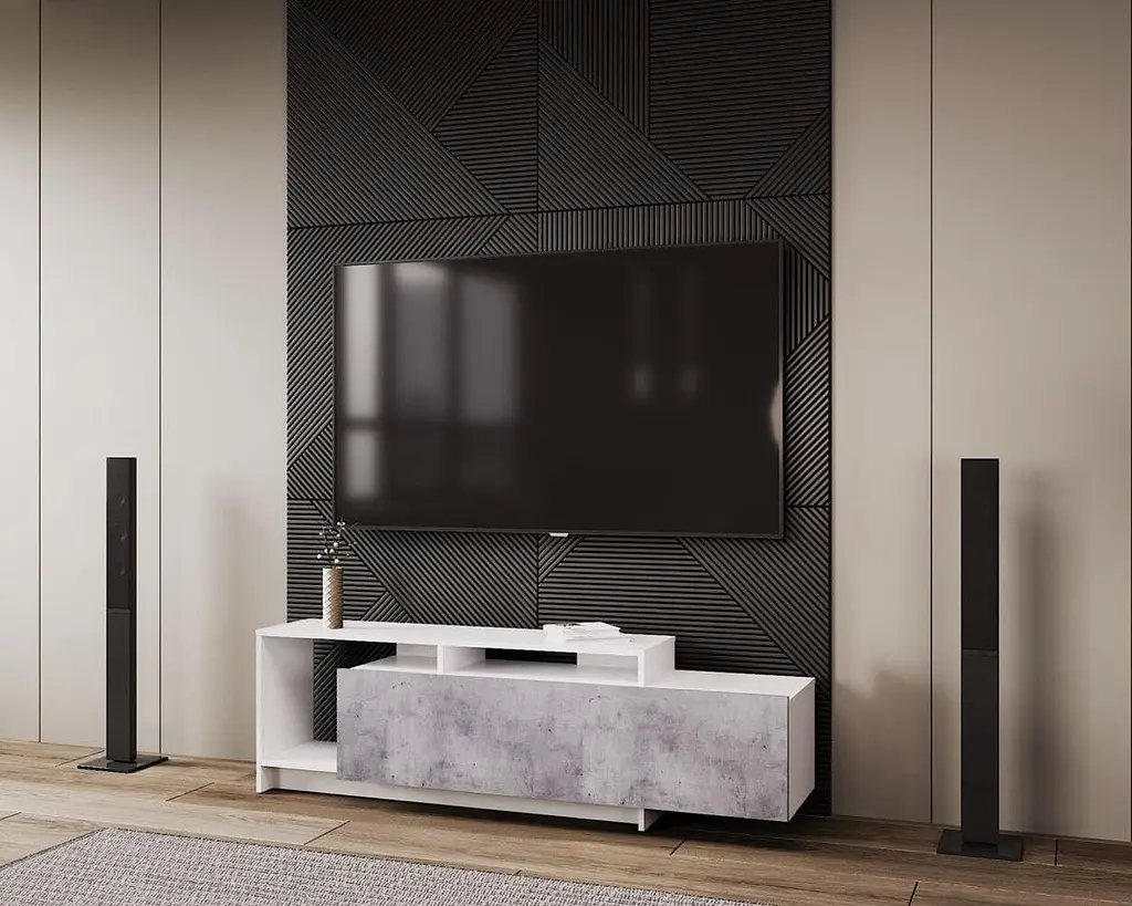 Стінка у вітальню Doros U2 Білий Бетон ДСП 160х38х48 см (41510090) - фото 7