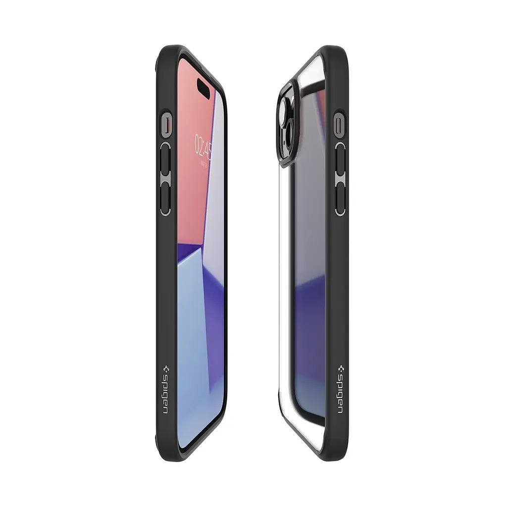 Чехол Spigen Ultra Hybrid для iPhone 15 Plus Matte Black (ACS06657) + защитное стекло - фото 8