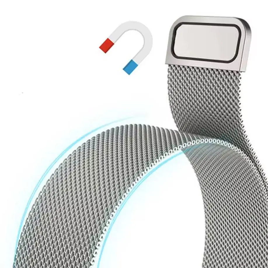 Миланский сетчатый ремешок Primolux для часов Huawei Watch Fit 3 Silver - фото 4