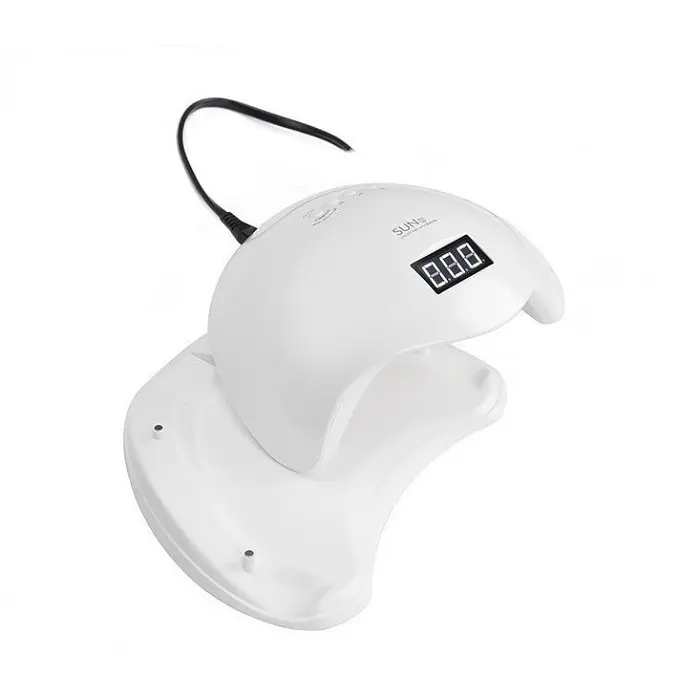 Лед уф лампа для для сушки и наращивания ногтей с дисплеем белая LED UV Sun5 сан5 48 вт - фото 6