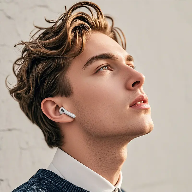 Беспроводные наушники Hoco EQ14 Cool color true wireless BT headset with touch screen, BT5.4, 40mAh, 500mAh, 7h, white - фото 9