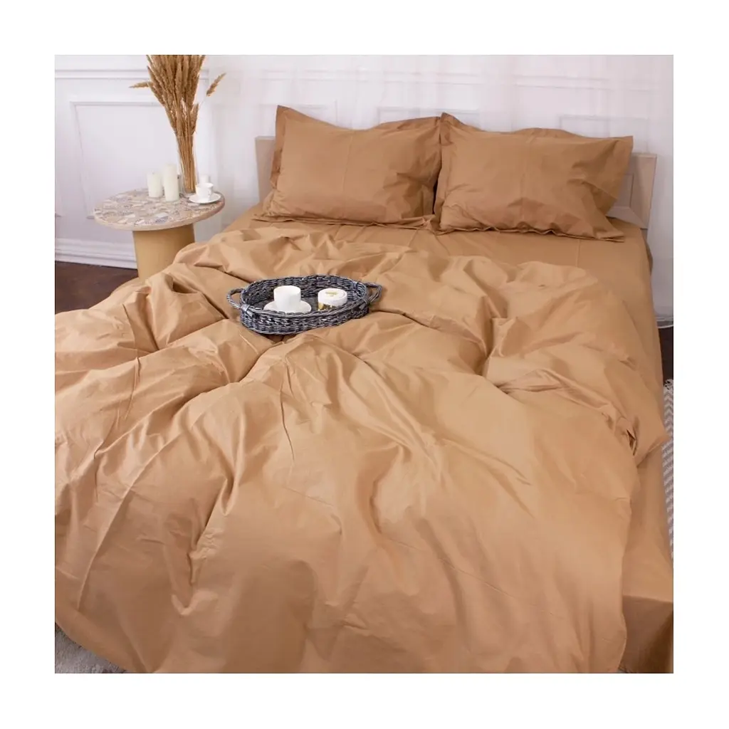 Постільна білизна MirSon Poplin Line 015 Sandy 220 x 240 (2200006278078)