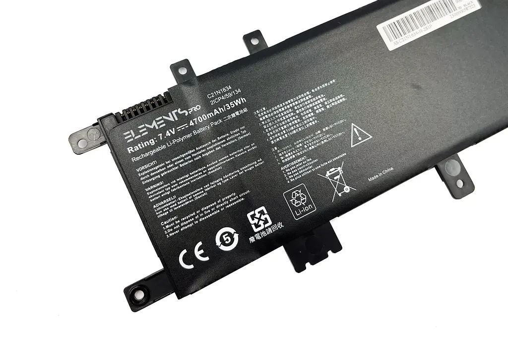 Акумулятор для Asus Vivobook X542U R542UR A542U A580U F542U 7.4V 4700 mAh 35Wh (C21N1634-2S1P-4700) - фото 2