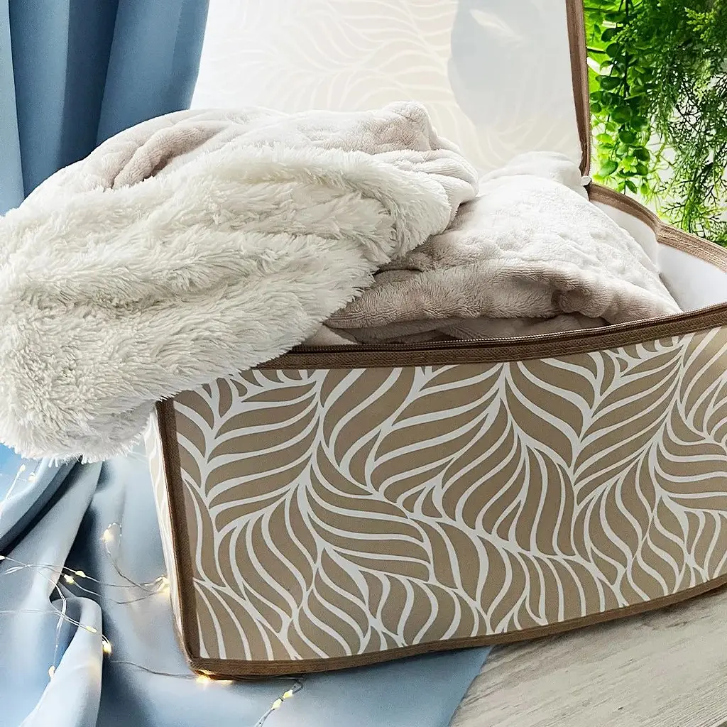 Короб складаний Handy Home Nature на блискавці 40x30x25 см бежевий (ESH22L) - фото 7
