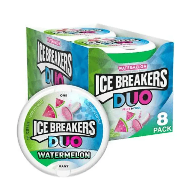 Льодяники Ice Breakers Duo Fruit Plus Cool Watermelon Sugar Free Mints 36г - фото 6