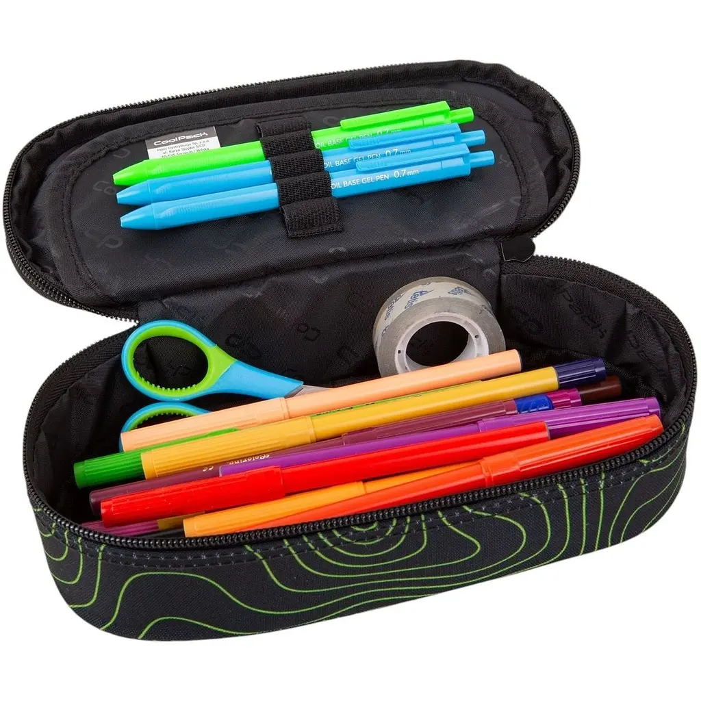 Пенал на блискавці CoolPack Campus Nefryt з органайзером для ручок 23x9x5 см (F062898) - фото 2