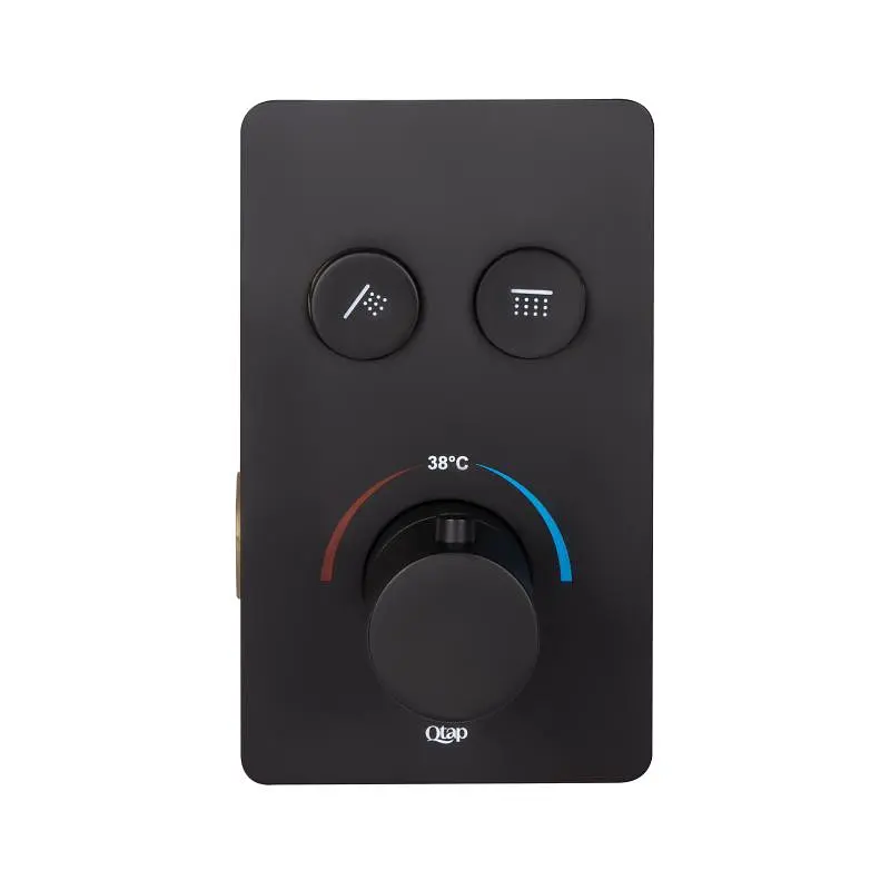 Змішувач для душу Qtap Votice термостатичний прихованого монтажу QTVOT6442T105NKB Black Matt - фото 2