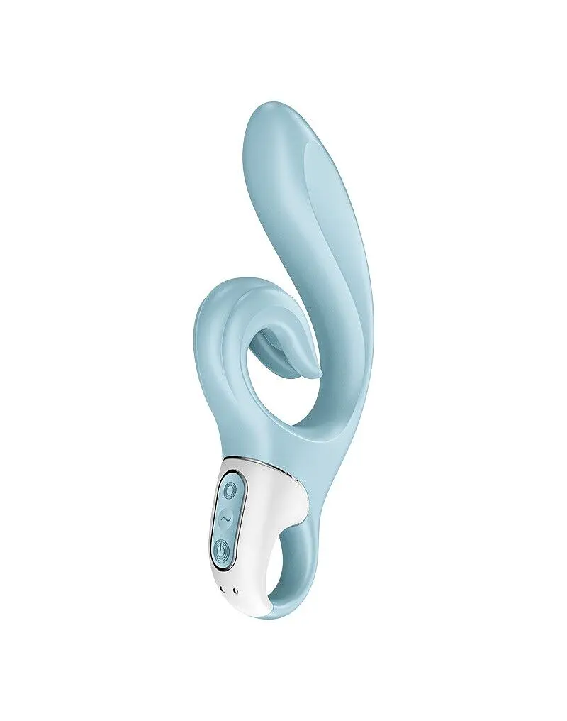 Вібратор-кролик Satisfyer Love Me Blue, гнучкий, відросток з потрійним кінчиком - фото 2