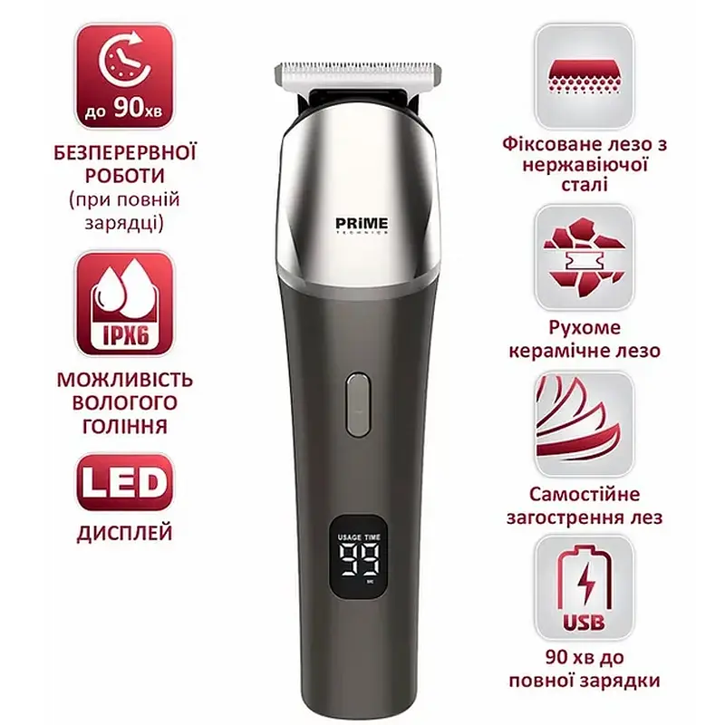Машинка для стрижки PRIME Technics PHT 491 CMG - фото 8