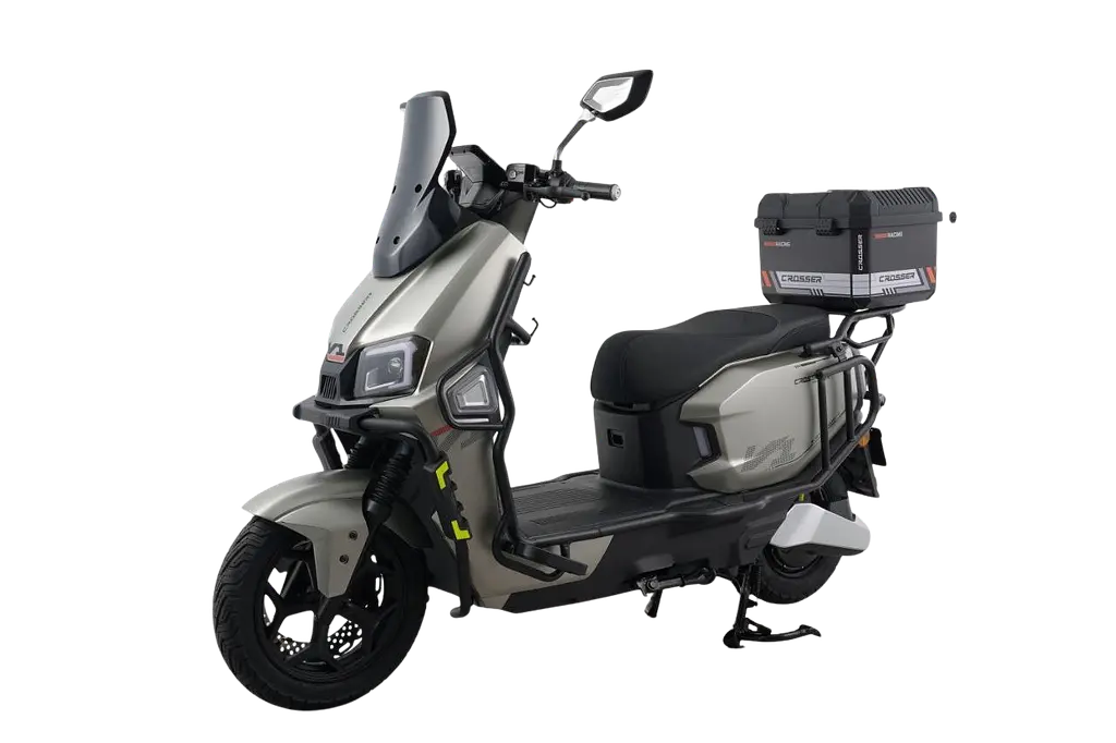 Электроскутер Двухместный Crosser V1 PRO (2000W 76.8V/30Ah) Зеленый - фото 5
