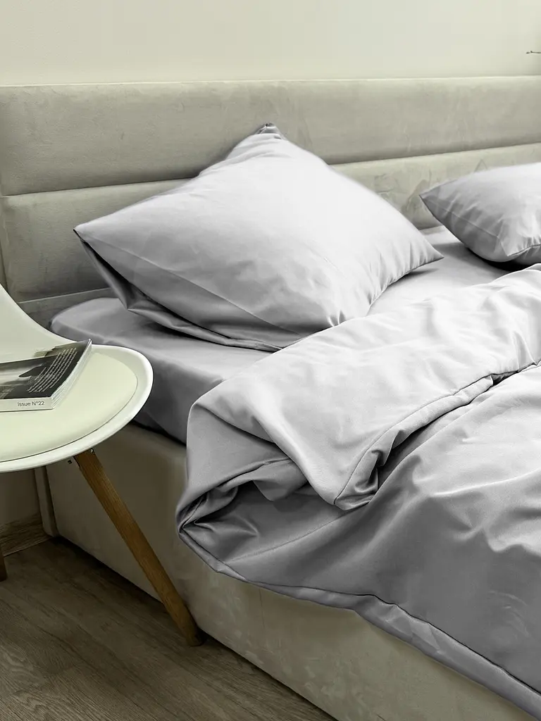 Комплект наволочок Ecotton 50х70 см 2 шт світло-сірого кольору Light Grey (25063) - фото 4