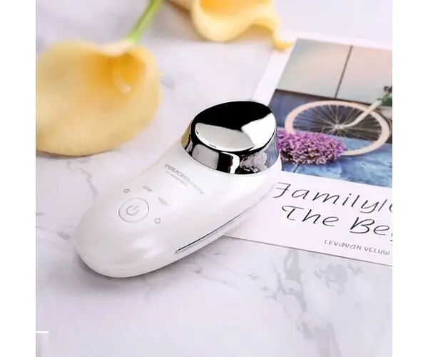 TOUCHBeauty TB-1681, Масажер для обличчя з іонним ефектом та вібраціями, крем-бустер Тач Б'юті, білий - фото 7