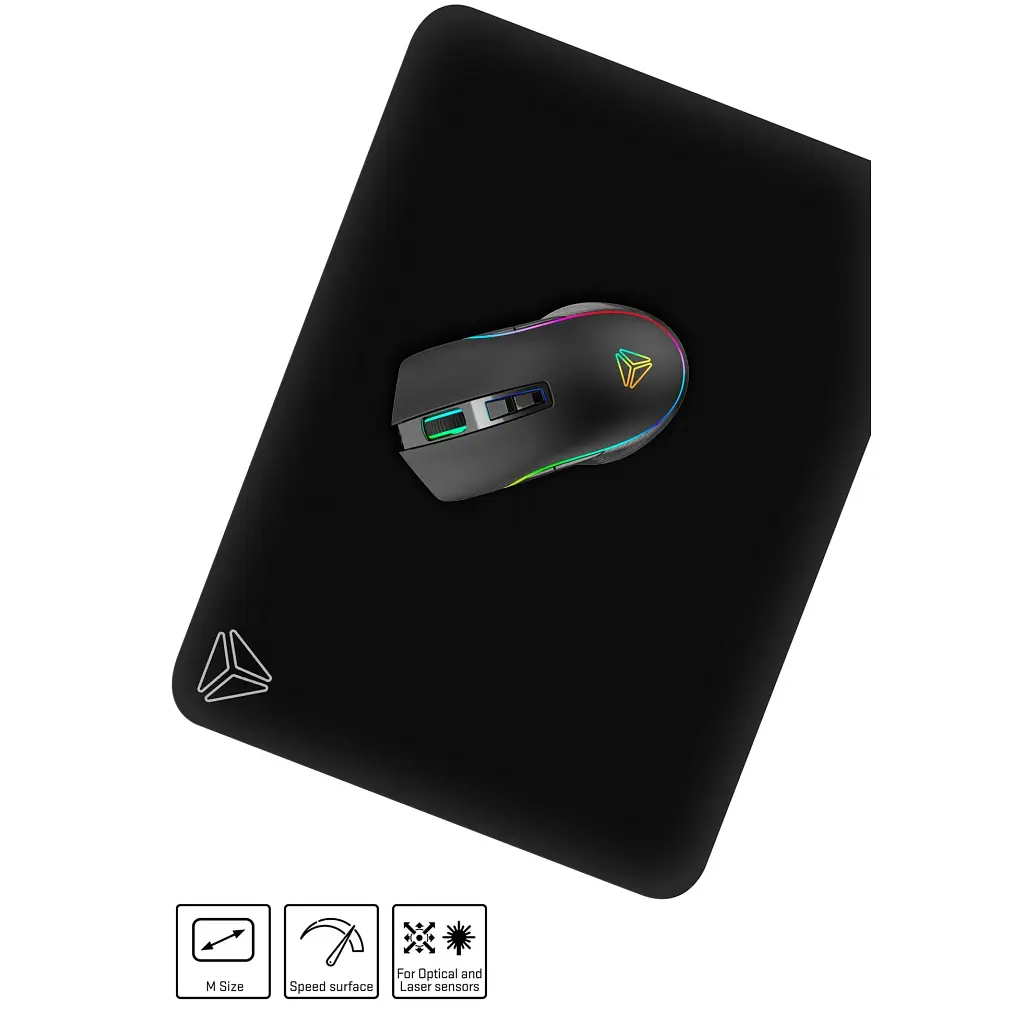 Килимок для мишки YENKEE YPM 35 Speed Top M Black (45015887) - фото 6