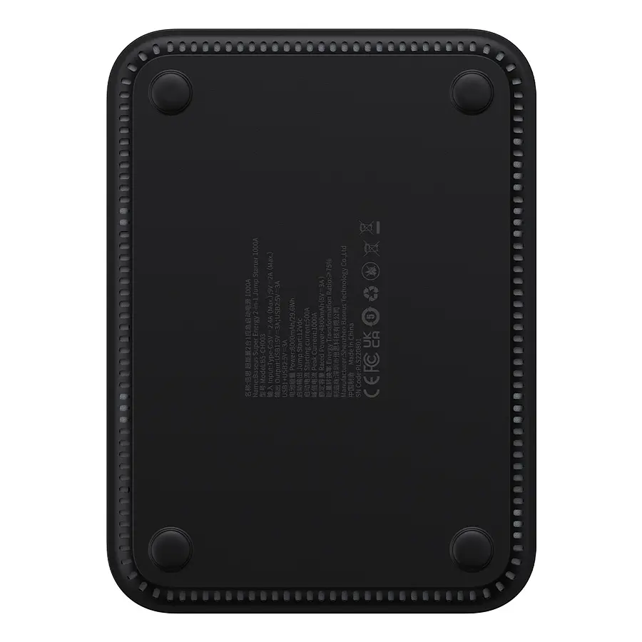 Пускозарядний пристрій - Компресор Baseus Super Energy 2-in-1 Car Jump Starter 1000А (CGCN000001) - фото 6