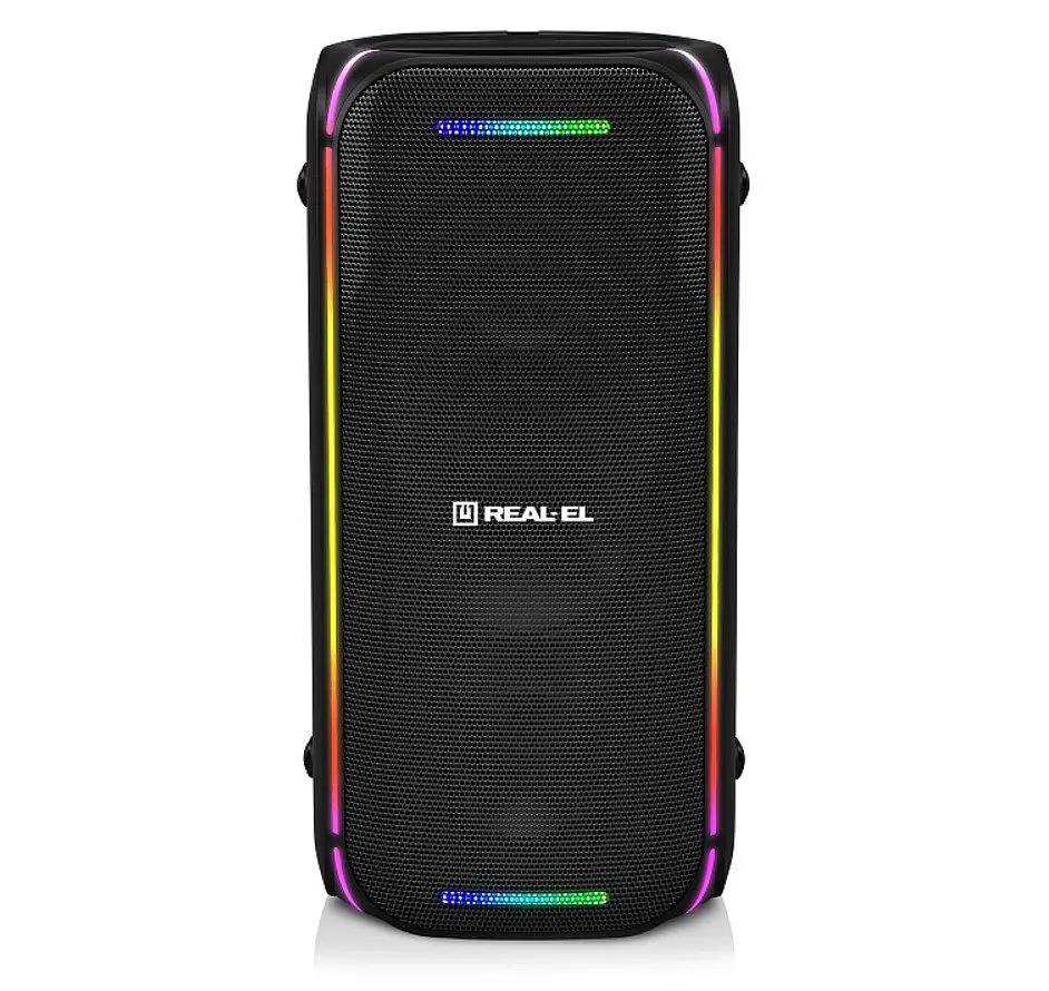 Портативна колонка бумбокс REAL-EL X775-PSS Boombox 80W Bluetooth TWS, RGB, Black - фото 4