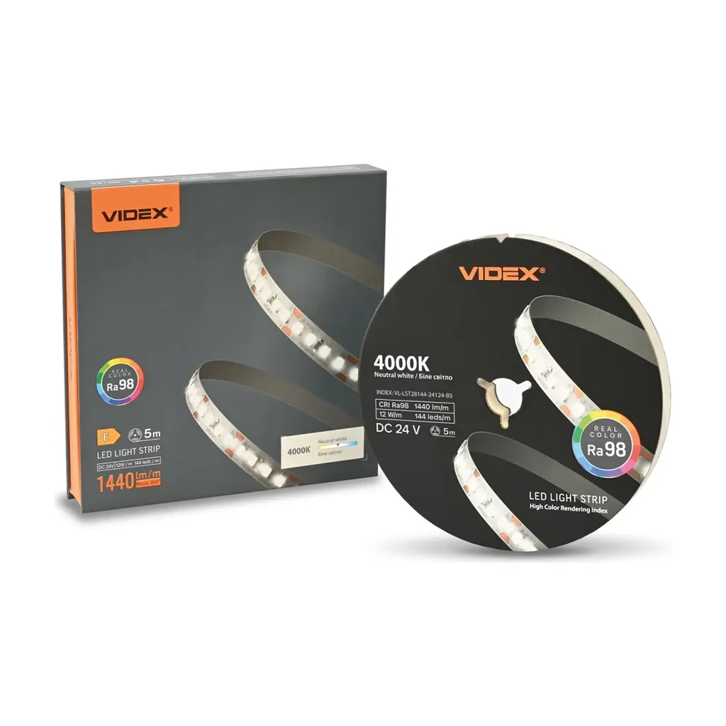 Светодиодная лента Videx DC24V 60W 5M 4000K Ra98 IP20 5м (VL-LST28144-24124-B5) - фото 9