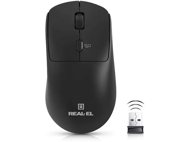 Миша REAL-EL RM-317W Black (EL123200052) - фото 4