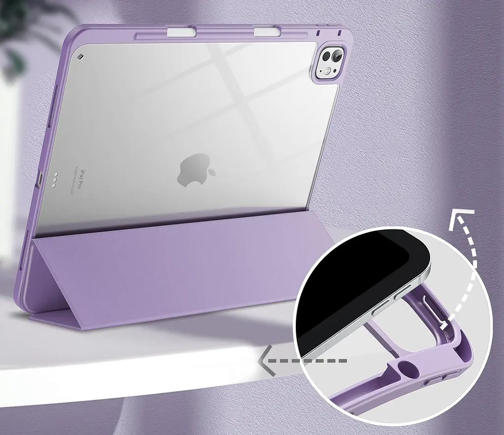 Чохол-книжка BeCover Soft Edge TPU з кріпленням Apple Pencil для Apple iPad Pro 13 M4 2024 Пурпуровий (711719) - фото 2