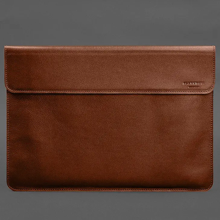Шкіряний чохол-конверт BlankNote на магнітах для MacBook Air 15 (2023) Світло-коричневий - фото 4
