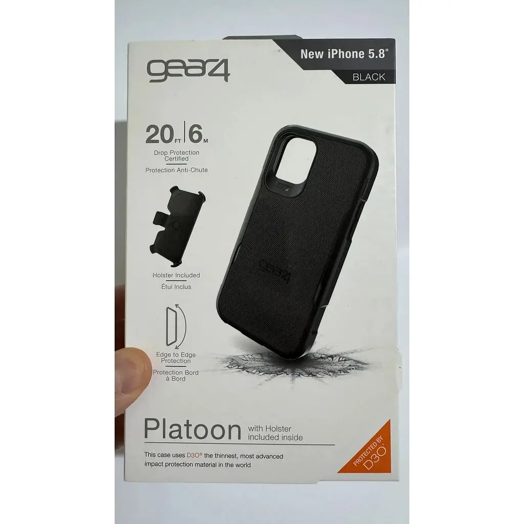 Противоударный чехол с клипсой Gear4 Platoon для iPhone 11 Pro (5.5") Black аналог OtterBox Defender - фото 2