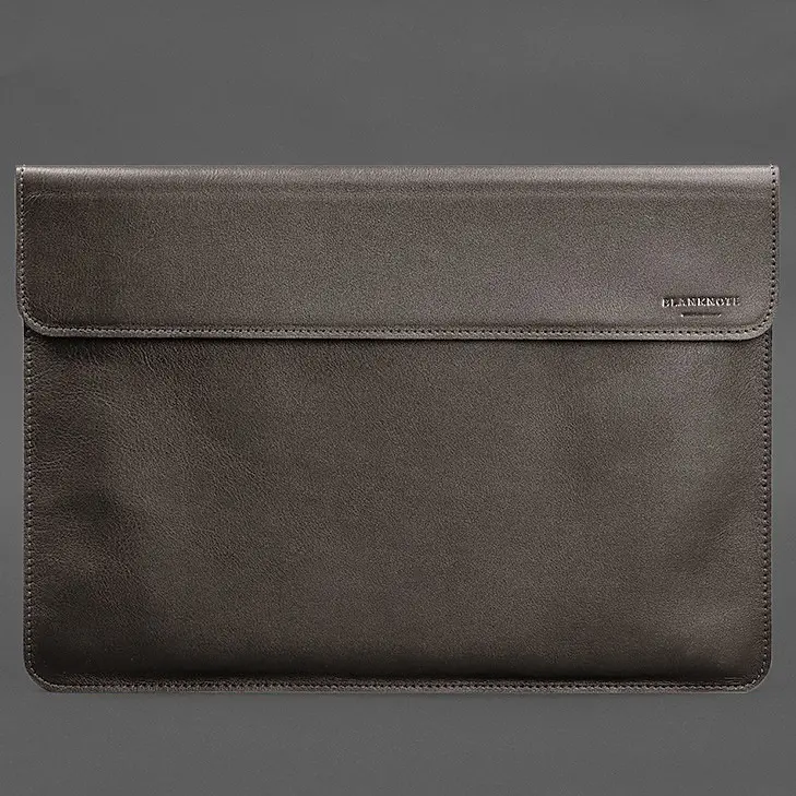Кожаный чехол-конверт BlankNote на магнитах для MacBook Air 15 (2023) Темно-бежевый - фото 4