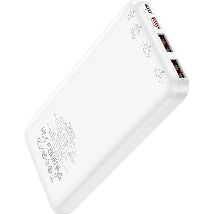 Зовнішній акумулятор Hoco J101 Astute 10000mAh 22.5W White [101318] - фото 3