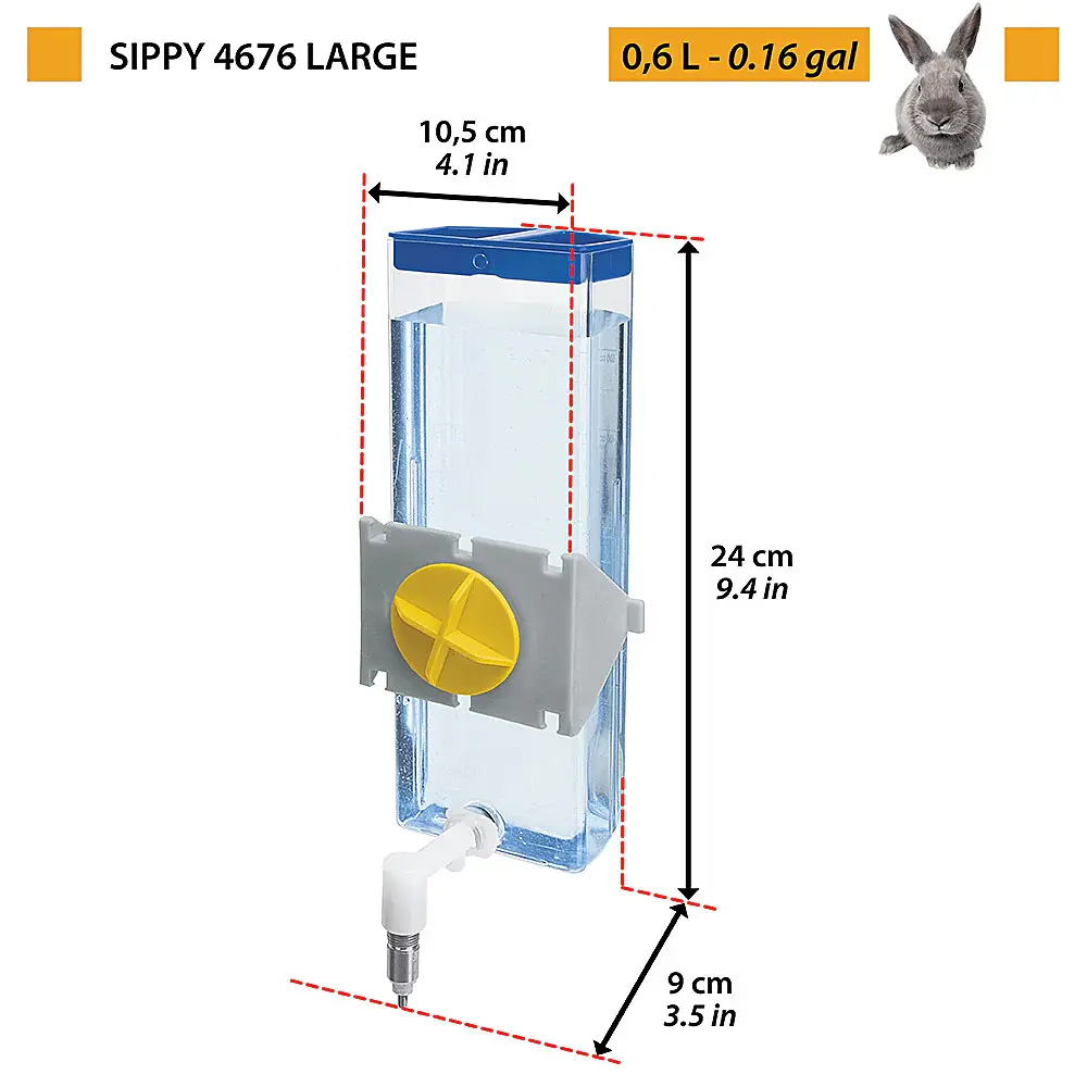 Поїлка для гризунів Ferplast Sippy 4676 L 10,5x9x24 см 600 мл 84676070 - фото 2