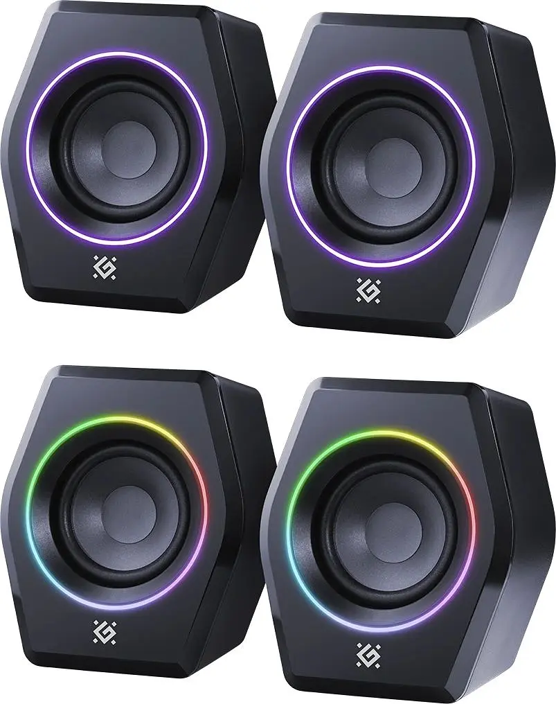 Акустична система 2.0 Defender Solar 9, 10Вт, Bluetooth, RGB підсвітка, USB, чорна (65939) - фото 2