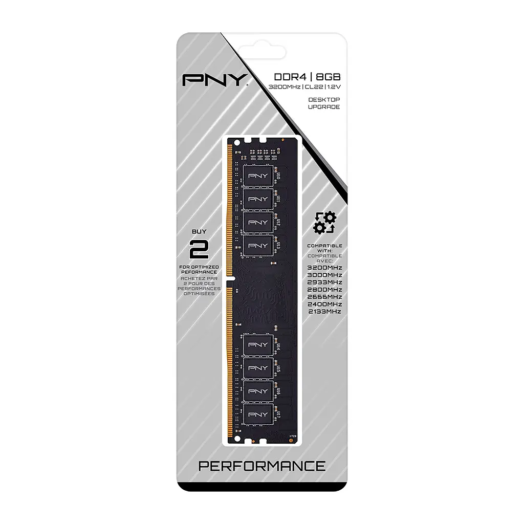 Модуль пам'яті для комп'ютера DDR4 8GB 3200 MHz PNY (MD8GSD43200-SI) - фото 3
