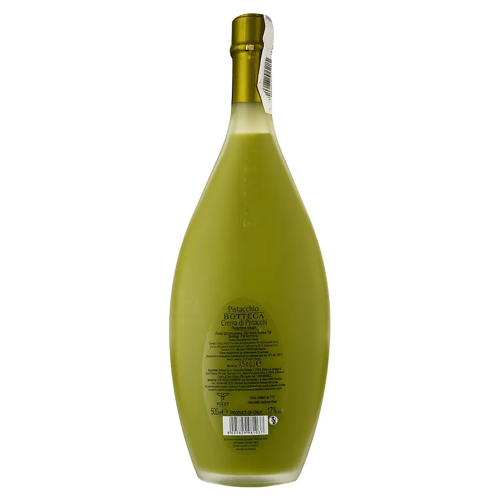 Лікер Bottega Pistacchio, фісташковий, 17%, 0,5 л (716717) - фото 2