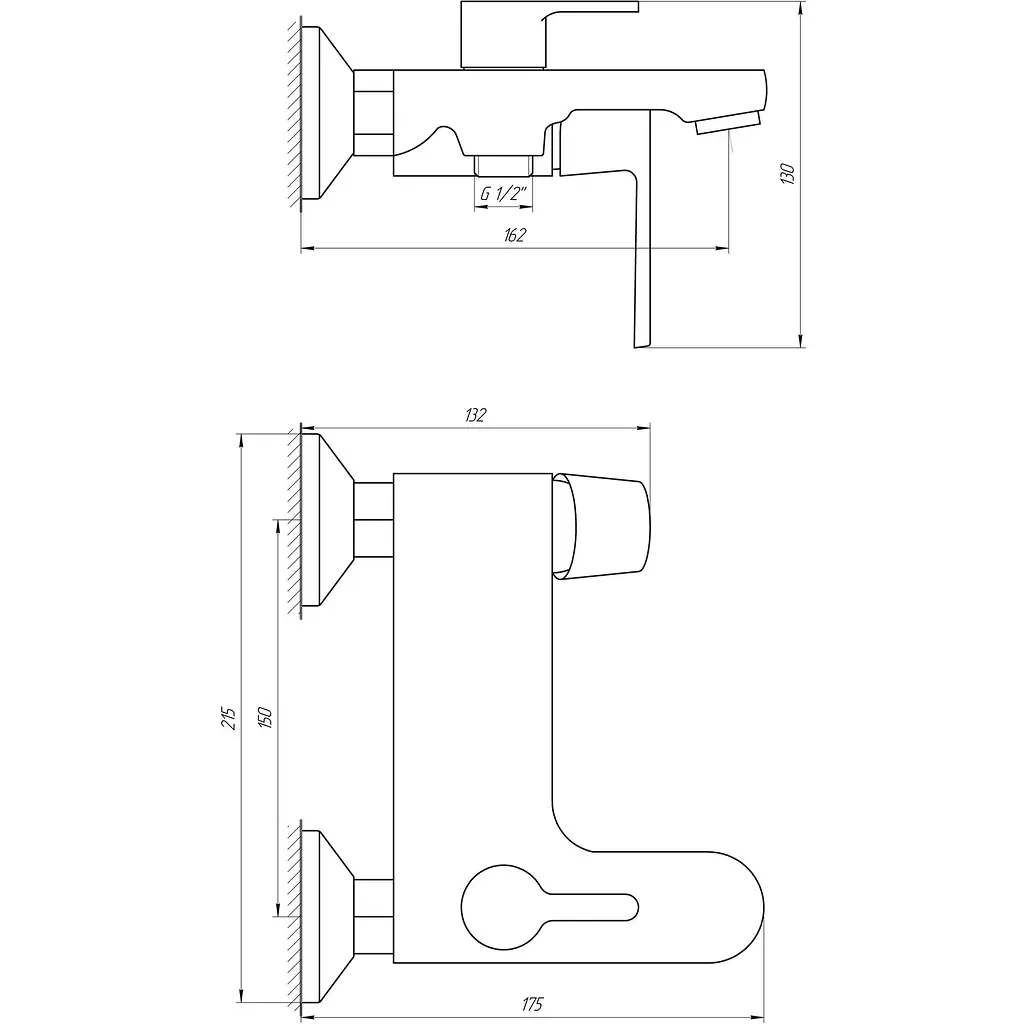 Змішувач для ванни Globus Lux Laguna GLA-0102N (19195) - фото 5
