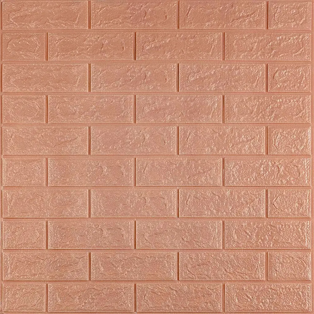 Самоклеюча декоративна 3D панель 3D Loft під цеглу кава з молоком 700x770x3мм (348-3)