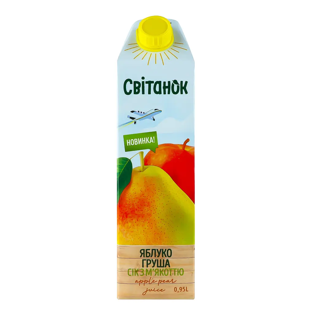  Сік Світанок яблучно-грушевий з м'якоттю 0.95 л - фото 2