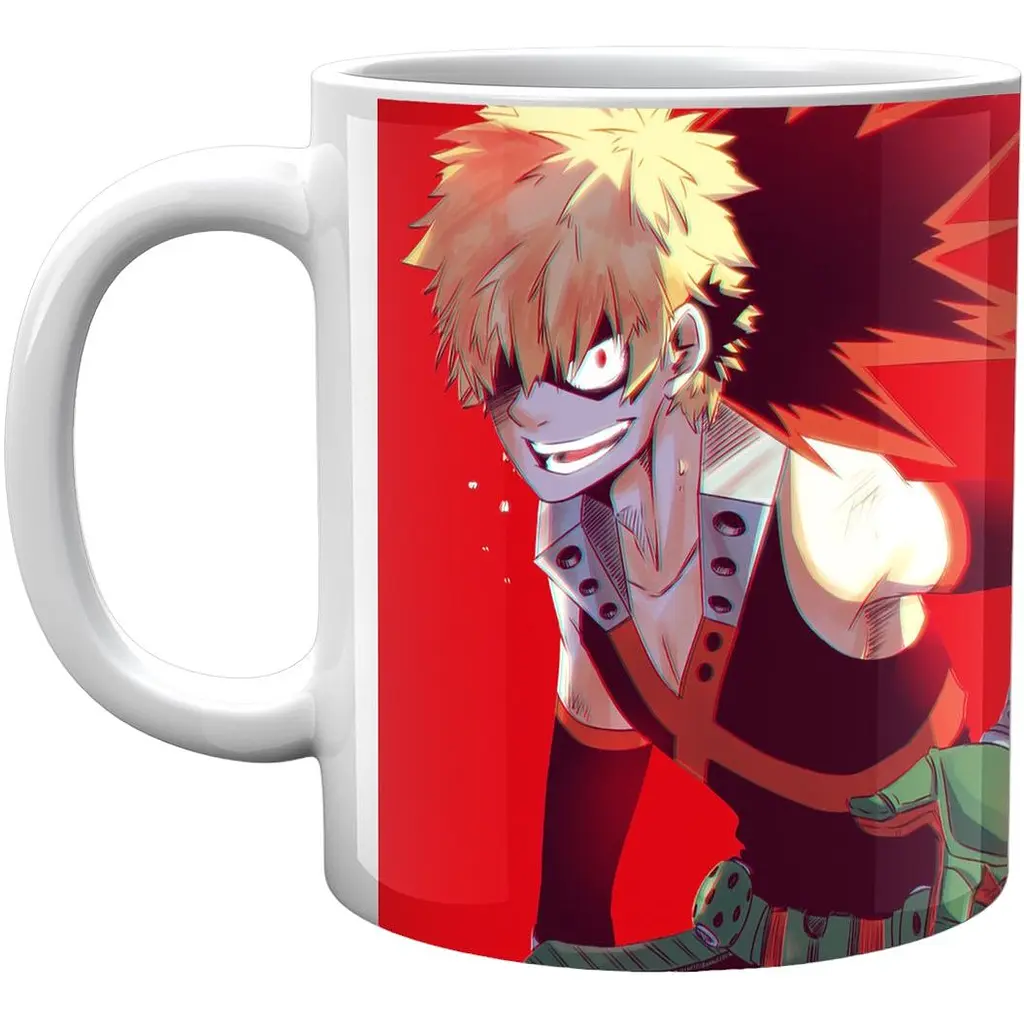 Кружка GeekLand Моя геройська академія My Hero Academia Бакуго в бойовому костюмі на червоному тлі MHA 02.504 - фото 1