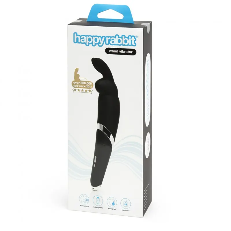 Вібратор масажер чорний Happy Rabbit (Велика Британія) HR74313 103146 - фото 4