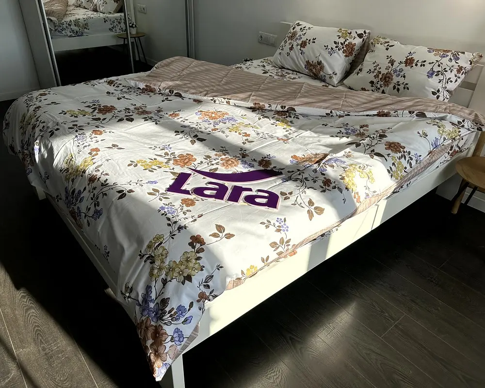 Постільна білизна LARA сатин d13167d двоспальна - фото 4