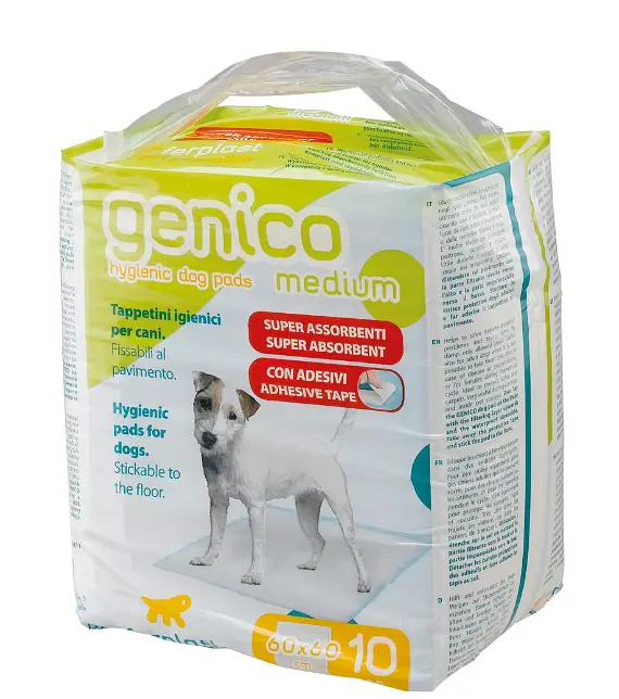 Пелюшки для собак Ferplast Genico Medium з клейкими краями 10 шт 60х60 см 85330811